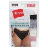 New 4 Pack of Hanes Premium Cotton Stretch No