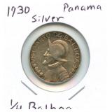 1/4 Balboa 1930 Silver Panama