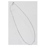 Silver Tone Necklace - 2.12 grams Total Weight,
