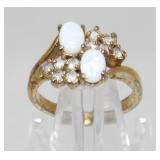 14KHGE Opal Ring - 3.54 grams Total Weight, Size