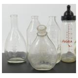 * 5 Antique Baby Bottles