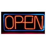 ** Neon "Open" Sign - Works, 35" x 17"