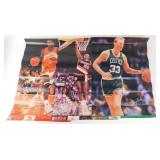 3 Vintage Basketball Posters: Larry Bird, Clyde