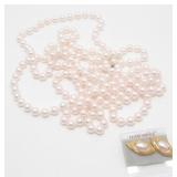 Imitation Pink Pearl Marvella Necklace with