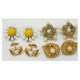 4 Pairs of Earrings (3 Clip On)