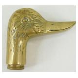 Vintage Brass Duck Head Walking Stick Cane Handle