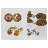 4 Pairs of Clip On Earrings