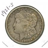 1921-S Morgan Silver Dollar