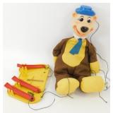 Vintage Yogi Bear Puppet, Strings Need Love