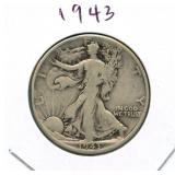 1943 Walking Liberty Silver Half Dollar
