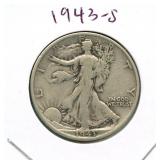 1943-S Walking Liberty Silver Half Dollar