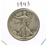 1943 Walking Liberty Silver Half Dollar