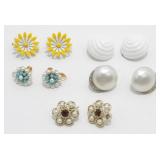 5 Pairs of Clip On Earrings