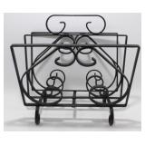 * Antique Cast Iron Magazine Rack