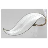 Vintage Sterling Silver Norway Guilloche White