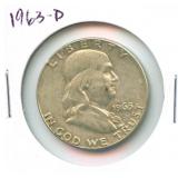 1963-D Franklin Silver Half Dollar