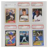 6 Graded Star & Hall-of-Famer Rookie Baseball