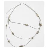 Silver Tone Triple Strand Necklace - 16.76 grams