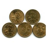 (2) 2000-P Sacagawea & (3) 2000-D Sacagawea