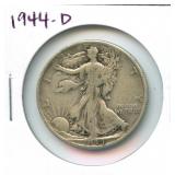 1944-D Walking Liberty Silver Half Dollar