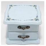 Vintage Wood MELE Jewel Case