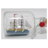 * Mini Ship in Glass Bottle - 5.5" Long