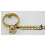 Gold Tone Vintage Scarf Glove Clip