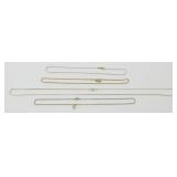 Gold Tone Group of 4 Vintage Chains - 14-30"