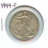 1944-S Walking Liberty Silver Half Dollar