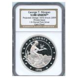 1.50 oz Fine Silver Proposed Designed 1876 $100