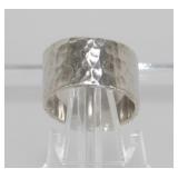 Vintage Sterling Silver Hammered Ring - Size