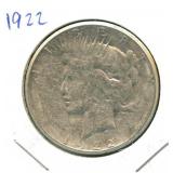 1922 Peace Silver Dollar