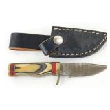 New 6" Damascus Knife with Sheath