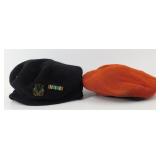 2 Vintage Wool Military Beret Caps/Hats - 1 Red,
