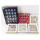 ** 6 Boxes of Miniature Glass Christmas Ornaments