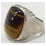 Vintage Clark & Coombs Sterling Silver Tiger Eye