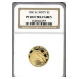 1986-W Liberty $5 Gold - NGC PF 70 Ultra Cameo