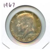 1967 Kennedy 40% Silver Half Dollar