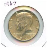 1967 Kennedy 40% Silver Half Dollar