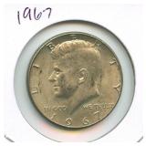 1967 Kennedy 40% Silver Half Dollar
