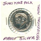 James Knox Polk Commemorative Silver Proof Coin