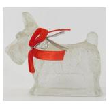 * Terrier Glass Dog Vintage Candy Container