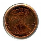 2012 Walking Liberty Design Copper Round - One