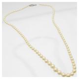 10k Gold Imitation Pearl Necklace with Gold Clasp