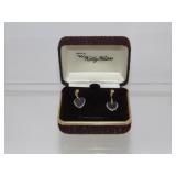 Gold Tone Crystal Heart Kelly Waters Earrings in