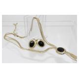 Gold Tone Whiting and Davis Clip On Earrings and