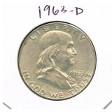 1963-D Franklin Silver Half Dollar