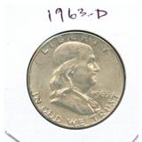 1963-D Franklin Silver Half Dollar