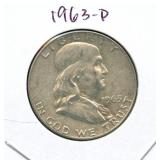 1963-D Franklin Silver Half Dollar