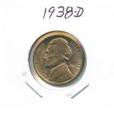1938-D Jefferson Nickel